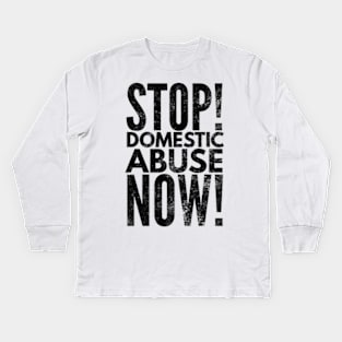 Stop Domestic Abuse Kids Long Sleeve T-Shirt